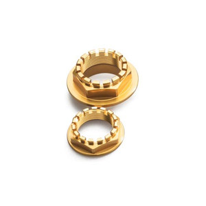 Eje y Tuerca de Rueda Trasera para Motocicleta de Titanio Grado <span class=keywords><strong>5</strong></span>, Cabeza Hexagonal Pulida, Rosca Gruesa de <span class=keywords><strong>5</strong></span>/8'', Estándar DIN/ISO - Product Image 4