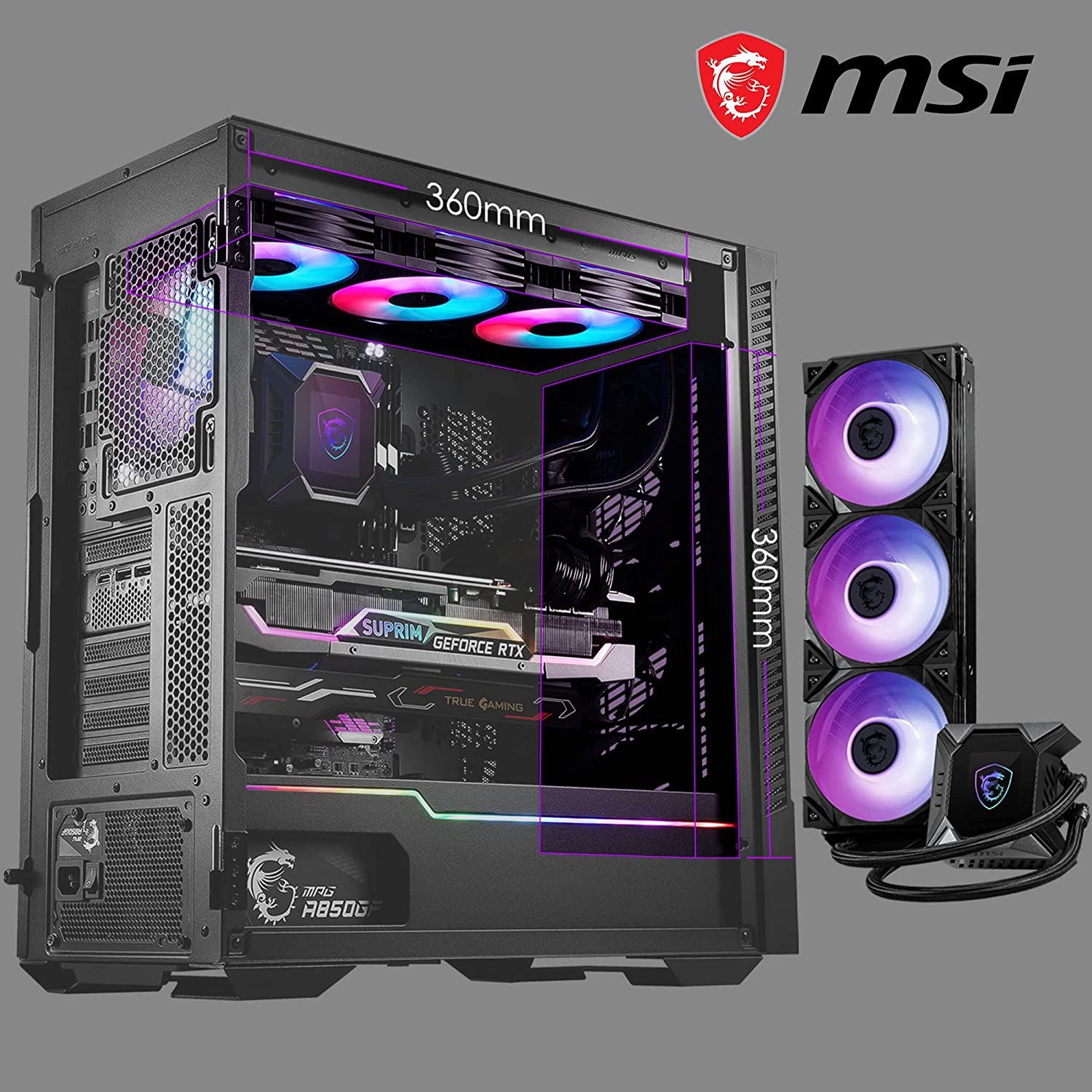 MSI MPG VELOX 100P AIRFLOW - Gaming Case with RGB Fans
