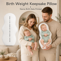 Coussin personnalisé pour bébé avec photo et poids de naissance, cadeau imprimé pour le jour de la naissance, pour nouveau-né, MOQ 1PC, expert en dropshipping