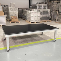 Scènes portables en aluminium pour événements, plateformes de scène mobiles, scène pliante, location de plateformes, pieds carrés, fabrication sur mesure