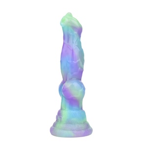 Dildo de caballo de silicona suave con forma de pene animal, con nudo de armadura grueso y ventosa, estimulador anal, juguete sexual para mujeres y hombres - Product Image 4