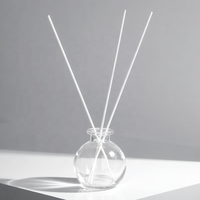 Bouteilles diffuseurs en verre ovales personnalisées en usine, de 50 ml à 300 ml, flacon d'aromathérapie vide avec bouchon en bois, couleur et logo personnalisables disponibles