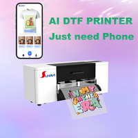 Imprimante DTF de bureau Sunika AI avec F1080 Xp600, commande par téléphone, découpeur intégré, WiFi, télécommande, rail silencieux pour vêtements personnalisés