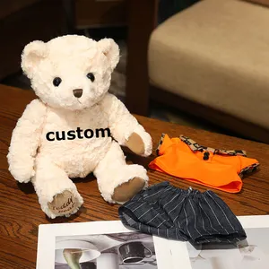 Valentines's Day Promotional Gifts Cute Stuffed Bear Custom Logo And Color Plush Teddy Bear With T-shirt