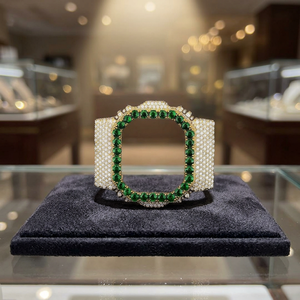 Lunette de montre personnalisée avec diamants, pièces de montre de luxe hip-hop - Product Image 1