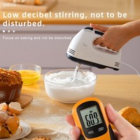 Batidora de Huevos Manual de 7 Velocidades para Repostería Casera, Mini Batidora de Crema Automática, Espumador de Leche Eléctrico