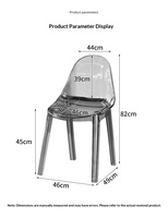 Chaise de salon d'hôtel, chaise de banquet en acrylique pour mariage, chaises de salle à manger en plexiglas pour événements