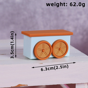 Beruang kue Toppers kartun kuda persegi bayi menara pelangi balon air kompartemen lokomotif lem lembut dekorasi boneka - Product Image 4