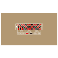 Tapis de table de roulette en feutre velours ignifuge et imperméable sur mesure 1400*2600 mm, style européen, pour casino
