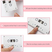 Carte de vœux enregistrable vocalement en gros, logo personnalisé, cassettes vocales OEM, bande audio 60 secondes, cadeau vocal pour anniversaire, fête des mères, Noël