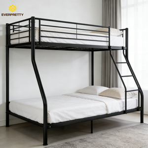 Cama litera de metal resistente para dormitorio universitario o escolar, con estructura de hierro doble para estudiantes o personal. - Product Image 3