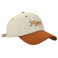 Casquette de baseball unisexe tendance style coréen en coton pour printemps/été, chic, bicolore, 6 panneaux, polyvalente, pour couples et adultes