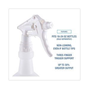 8 pouces. Pulvérisateur à gâchette White Boardwalk Tube pour flacons de 16 à 24 oz. Bouteilles (24/carton) - Distributeurs de savon liquide - Product Image 2