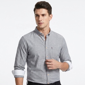 <span class=keywords><strong>Camicia</strong></span> Casual da <span class=keywords><strong>Uomo</strong></span> <span class=keywords><strong>Oversize</strong></span> in Cotone e <span class=keywords><strong>Lino</strong></span> Tinto in Filo, a Maniche Lunghe, Lavata, per Autunno, Taglie Forti, MOQ Basso, OEM, Commercio all'Ingrosso 2026 - Product Image 4