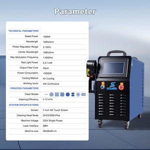 1200W Air Cooled Handheld Fiber <b>Laser</b> <b>Cleaning</b> <b>Machine</b> Raycus Double Pendulum Metal - Product Image 6