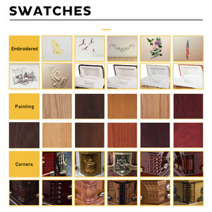 8807 Venta caliente Orden de prueba preferido Ataúd de estilo <span class=keywords><strong>simple</strong></span> americano Ataúd de madera y ataúd Acabado blanco hecho de madera maciza de Álamo - Product Image 5