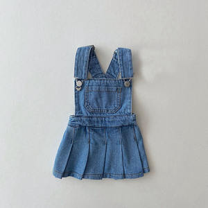 Bage Offre Spéciale bébé vêtements d'été Denim robe barboteuse salopette jean jupe sans manches solide uni teint pour bébé filles enfants - Product Image 2