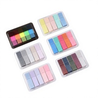 Blocs-notes autocollants fluorescents PET avec boîte, index transparents, marqueurs transparents, fournitures de bureau et scolaires
