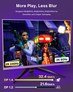 <span class=keywords><strong>Cable</strong></span> DP a DP de 8K para 1.4, 32.4Gbps, Ultra Alta Velocidad, Chapado en Oro 24K, con Revestimiento de PVC, para Monitor de Juegos y PC - Product Image 4
