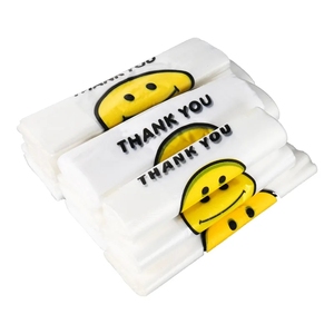 Sacs en plastique HDPE/LDPE à prix compétitif, sacs de shopping personnalisés, sacs en plastique type T-shirt - Product Image 1