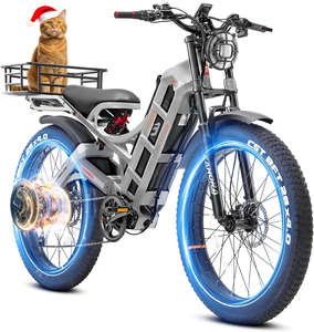 Bicicleta Eléctrica para Adultos EAhora Romeo Pro 60AH con Motor en la Rueda Trasera, Batería de Litio, Cuadro de Acero, Neumáticos Anchos, Suspensión Completa, Canasta Trasera - Product Image 1