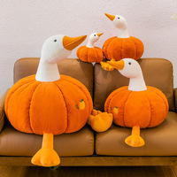 Couette créative et mignonne en coton PP et maille, motif grande oie, canard citrouille original, coussin animal en peluche super doux, jouet en peluche lavable, cadeau pour