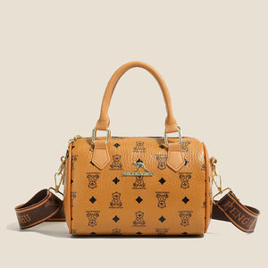 Sac à bandoulière pour femmes, sac à bandoulière imperméable, sac Boston rétro haut de gamme imprimé de style occidental, sac à main de voyage polyvalent et tendance - Product Image 5