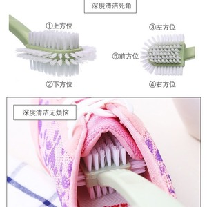Cepillo para zapatos de cinco lados con cerdas de nailon, cepillo de limpieza de doble cara para el cuidado del calzado - Product Image 2