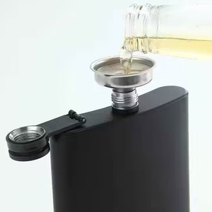 Fiaschette in Acciaio Inox Nero Opaco Multi-Capacità 6oz 7oz 8oz per Liquori, Whisky e Alcolici <span class=keywords><strong>con</strong></span> Imbuto - Product Image 4