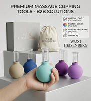 Set Alat Cupping Wajah 2 in 1 dari Kaca, Anti Selulit, Vakum, Mengurangi Garis Halus, Alat Hisap Wajah