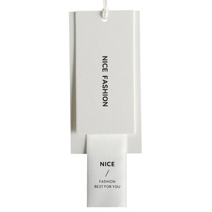 Étiquettes de vêtements sur mesure haut de gamme pour hommes et <span class=keywords><strong>femmes</strong></span>, étiquettes en papier épais, marques personnalisées, modèle 0422 - Product Image 5