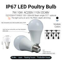 0.1%-100% gradation sans scintillement tube led dimmable étanche rouge blanc led volaille lumières pour poulet
