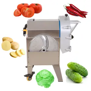 Taglierina per verdure in acciaio inossidabile macchina per tagliare la cipolla macchina per affettare le patate commerciale per cetrioli macchina per tagliare il cubo di verdure