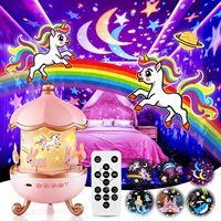 Projecteur Rotatif Décoratif pour Crèche, Veilleuse LED Musicale pour Chambre d'Enfant