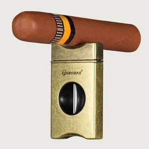 Wholesale Hot Sale Outdoor Cigar Cutter Custom Logo Smoking Cigar Accessory Luxury V-shape Cigar V Cutter
