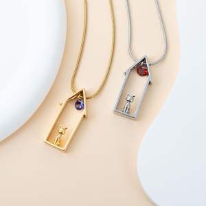 จี้แมว SongYi ยุโรป สหรัฐอเมริกา ประดับเพชรซิคอนหลากสี หินประจำ<span class=keywords><strong>เดือน</strong></span>เกิด 12 <span class=keywords><strong>เดือน</strong></span> สร้อยคอแมวเล็ก - Product Image 3