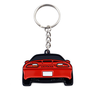Porte-clés en métal émaillé 2D Tesla Cybertruck, modèle de voiture, en alliage de zinc, pendentif pour sac à dos, vente en gros - Product Image 3