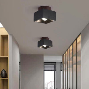 โคมไฟเพดานหินอ่อนสีดำวาบิซาบิ สไตล์เรโทร สำหรับห้องโถง ทางเดิน ระเบียง - Product Image 1