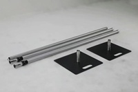 Supports de toile de fond réglables en métal argenté robuste de haute qualité 10 pi x 10 pi