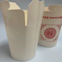 Boîtes à nouilles en papier kraft blanc SP2346, design chinois, boîtes à nouilles pour emporter, boîtes à nourriture en papier
