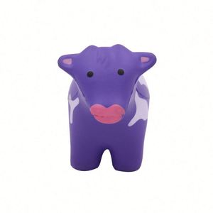 PU Foam Purple Cow Shape Stress Ball Custom Logo Promotional Stress Toys - Product Image 5