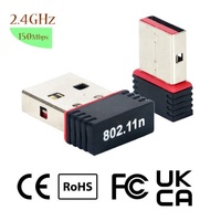 Paquete al por Mayor TOP-1502 RTL8188 Mini Adaptador WiFi USB 2.0, Tarjeta de Red Inalámbrica, 802.11n 150Mbps