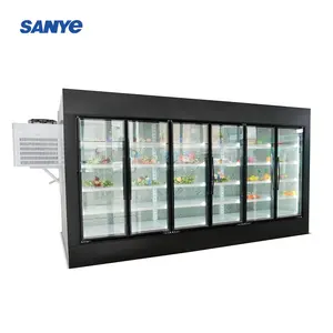 Commercial Freezer Room With Glass Door Display Freezer Cold Room For Fresh Flower