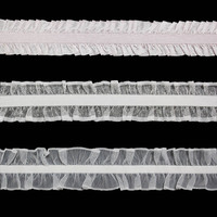 Garniture en dentelle élastique en caoutchouc et nylon polyester personnalisée de haute qualité Garniture en dentelle à bordure en polyester de 3 cm de large pour sous-vêtements
