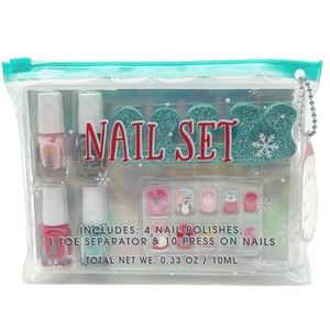 Rõ ràng nhựa mang theo túi ví với dây kéo lung linh Shades lấp lánh Toe separator Nail Stickers Nail Polish Kit Nail <span class=keywords><strong>Set</strong></span> - Product Image 2