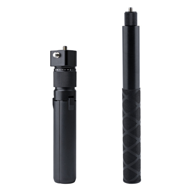 Aluminum Alloy Mini Tripod Selfie Stick for Dji/Insta360 X3 X4 X5 Panoramic Action Cameras with Bullet-Time Rotating Handle