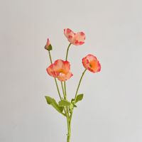 Fleur artificielle de coquelicot en tissu faite à la main pour les décorations de mariage, de fête, de Pâques, de Noël, d'Halloween et de rentrée scolaire