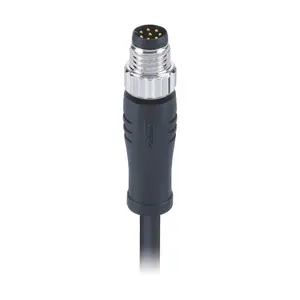 Cableforce M8 erkek kadın 3 4 5 6 8 Pin korumasız konnektör kalıplı 1/2/5/10 metre kablo M8 8 Pin su geçirmez kablo konektörü