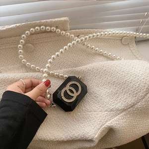 <span class=keywords><strong>Mini</strong></span> bolso de diseñador BZ053 para Airpos, carcasa protectora de lujo, cadena de perlas, bandolera, cuello Halter acrílico, Bolso pequeño decorativo - Product Image 1