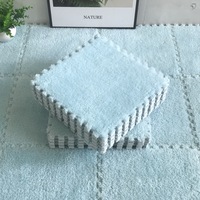2023 tapis de sol imbriqués modernes Eva Puzzle tapis poilu lavable en peluche tapis bébé tapis de jeu tufté coupe Pile fabriqué à la Machine